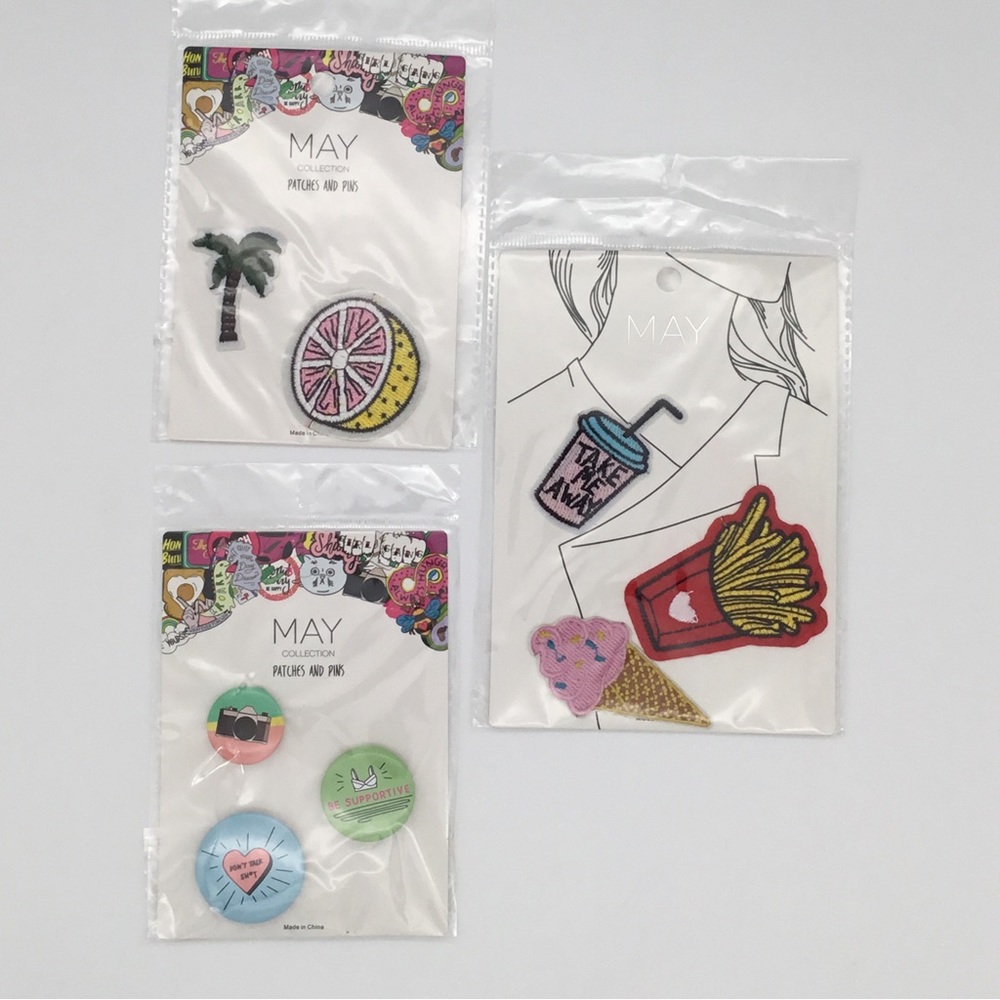 May Collection Patches and Pins Buttons lot